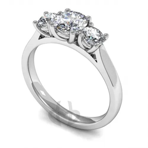 Platinum Trilogy Engagement Ring (TBC403) 